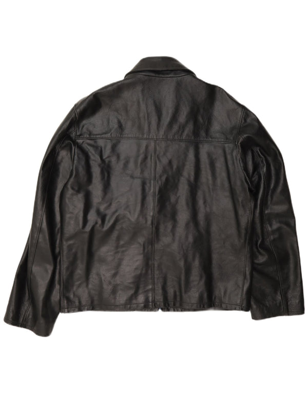 Vintage Herren Lederjacke UK 40 Large Schwarz
