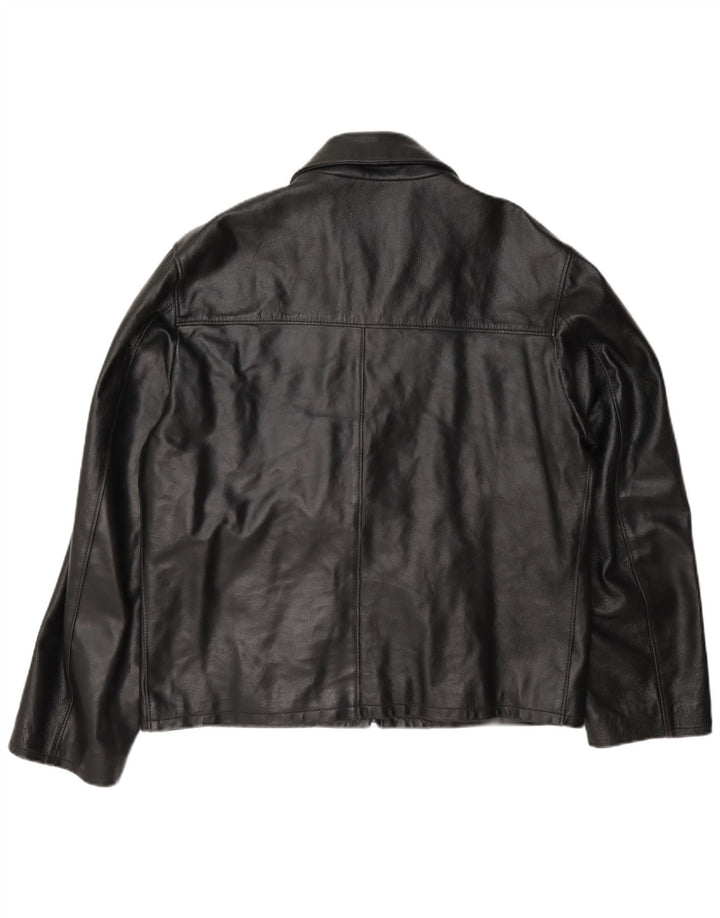 Vintage Herren Lederjacke UK 40 Large Schwarz