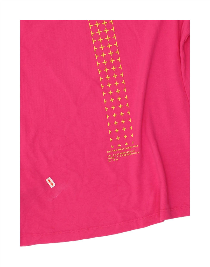 VANS Womens T-Shirt Top UK 10 Small Pink Cotton Vintage Vans and Second-Hand Vans from Messina Hembry 
