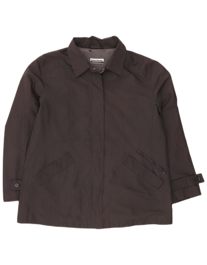 BOND STREET Damen Regenjacke IT 48 XL Schwarz Polyester