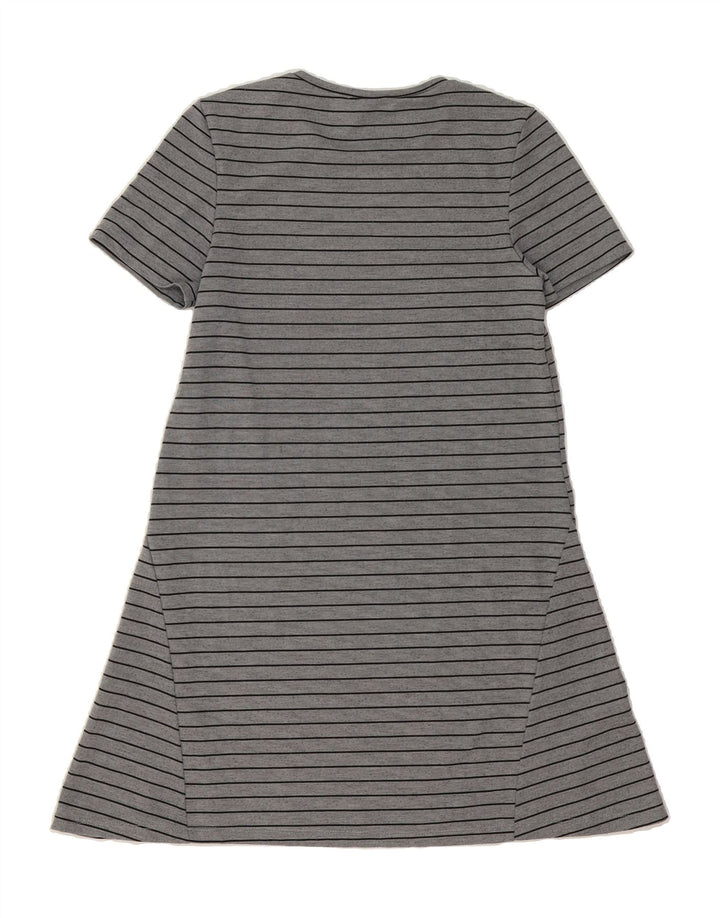 ZARA Womens T-Shirt Dress UK 12 Medium Grey Striped Vintage Zara and Second-Hand Zara from Messina Hembry 