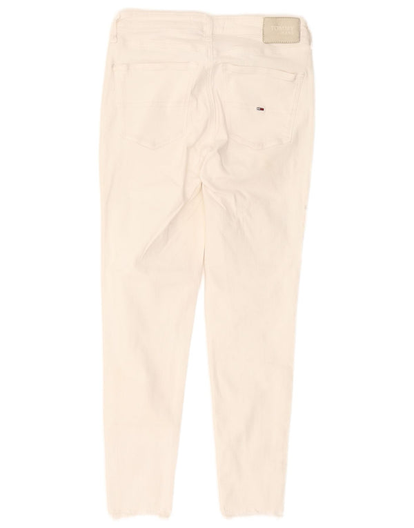 Tommy Hilfiger Damen Crop Skinny Jeans W29 L25 Weiße Baumwolle