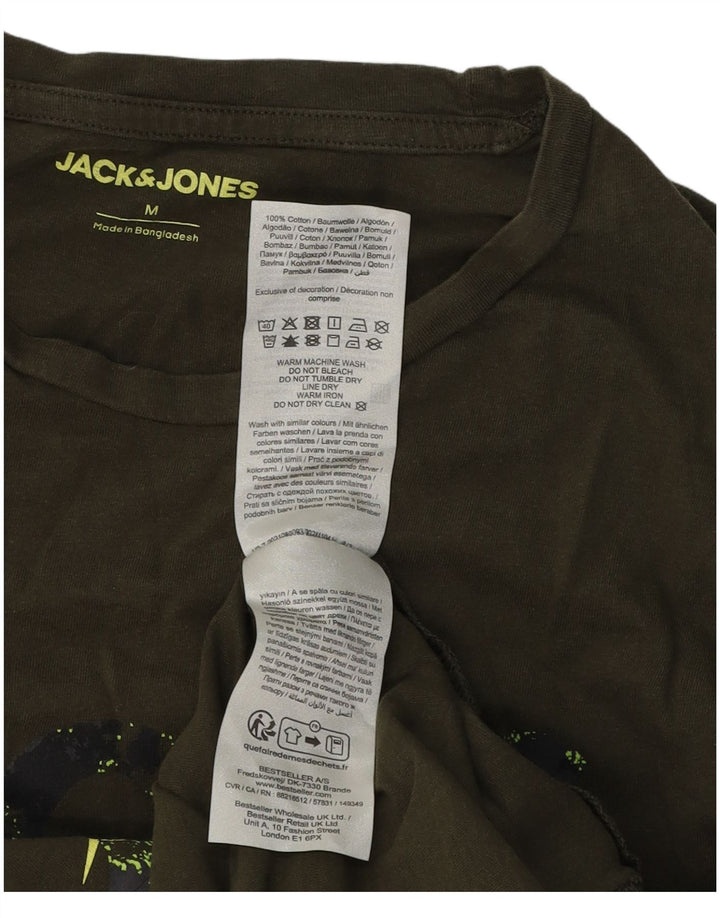 Jack & Jones Herren-T-Shirt mit Grafik, mittlere Khaki-Baumwolle