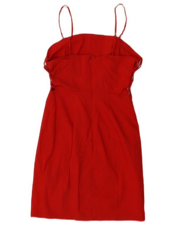 Ärmelloses Etuikleid für Damen von Zara, Größe S, Rot, Baumwolle