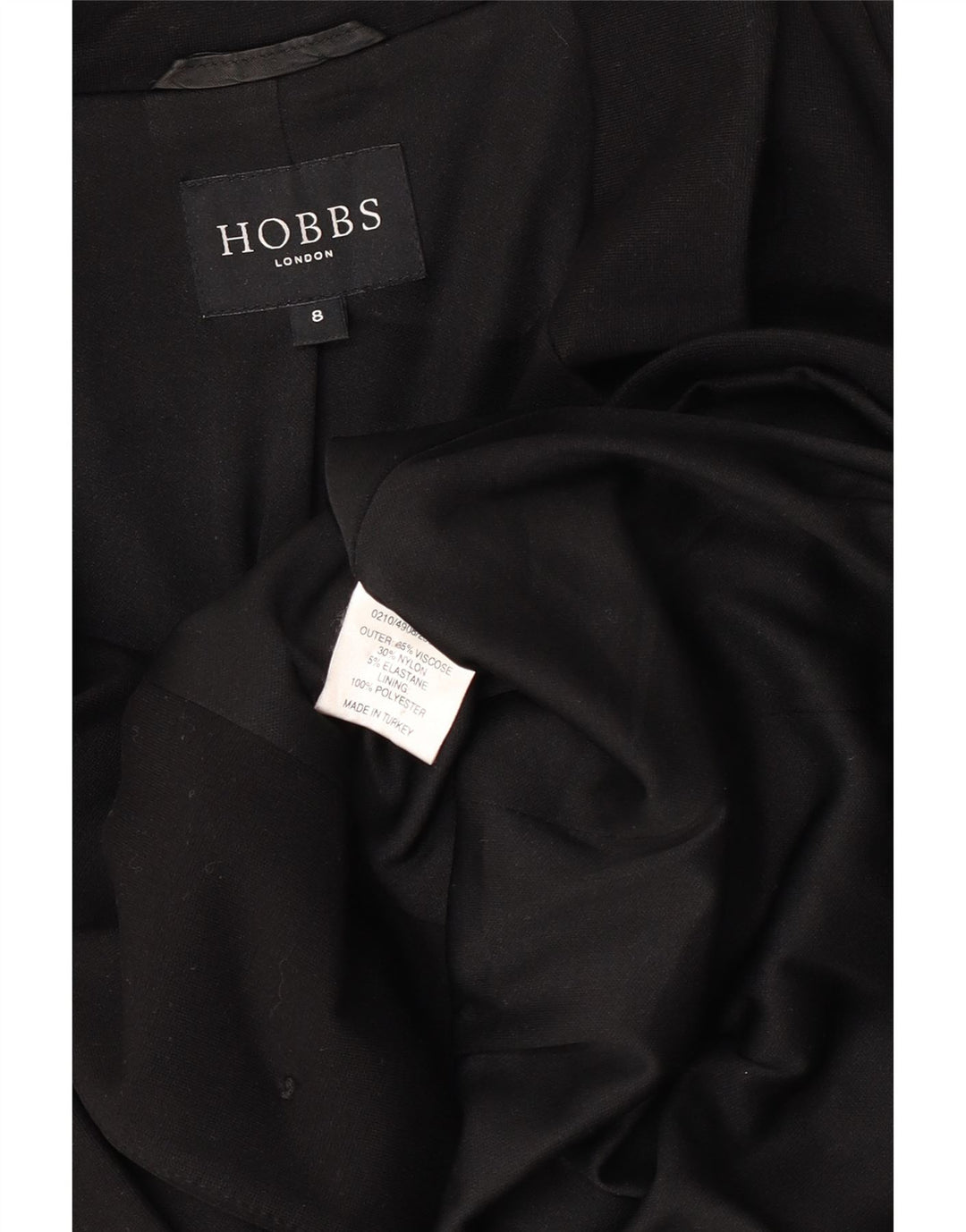 Hobbs Damen-Blazerjacke mit 3 Knöpfen, Gr. 8, Schwarz, Viskose