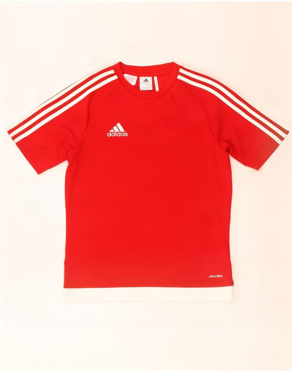 Adidas Jungen Climalite T-Shirt Top 13–14 Jahre, rotes Polyester