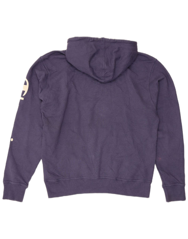 Champion Herren-Kapuzenpullover mit Grafik, reguläre Passform, mittelmarineblaue Baumwolle