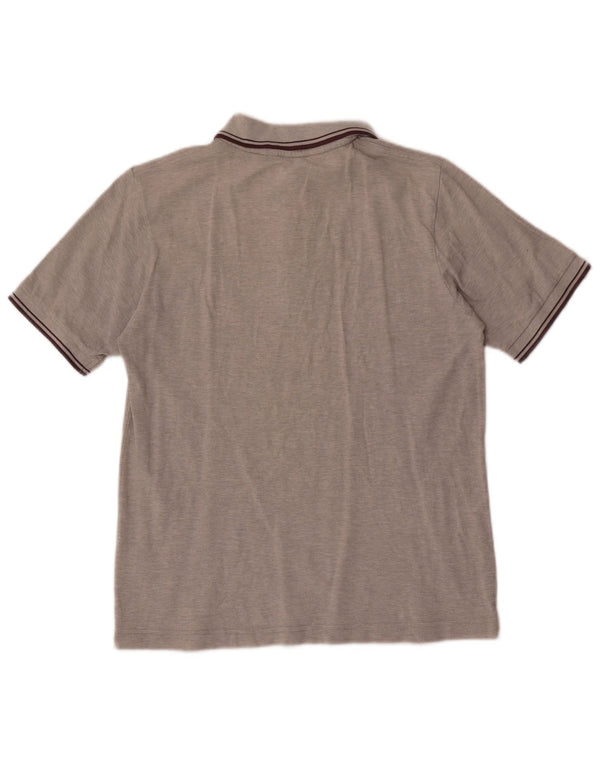 Kappa Herren-Poloshirt, klein, grau gefleckte Baumwolle