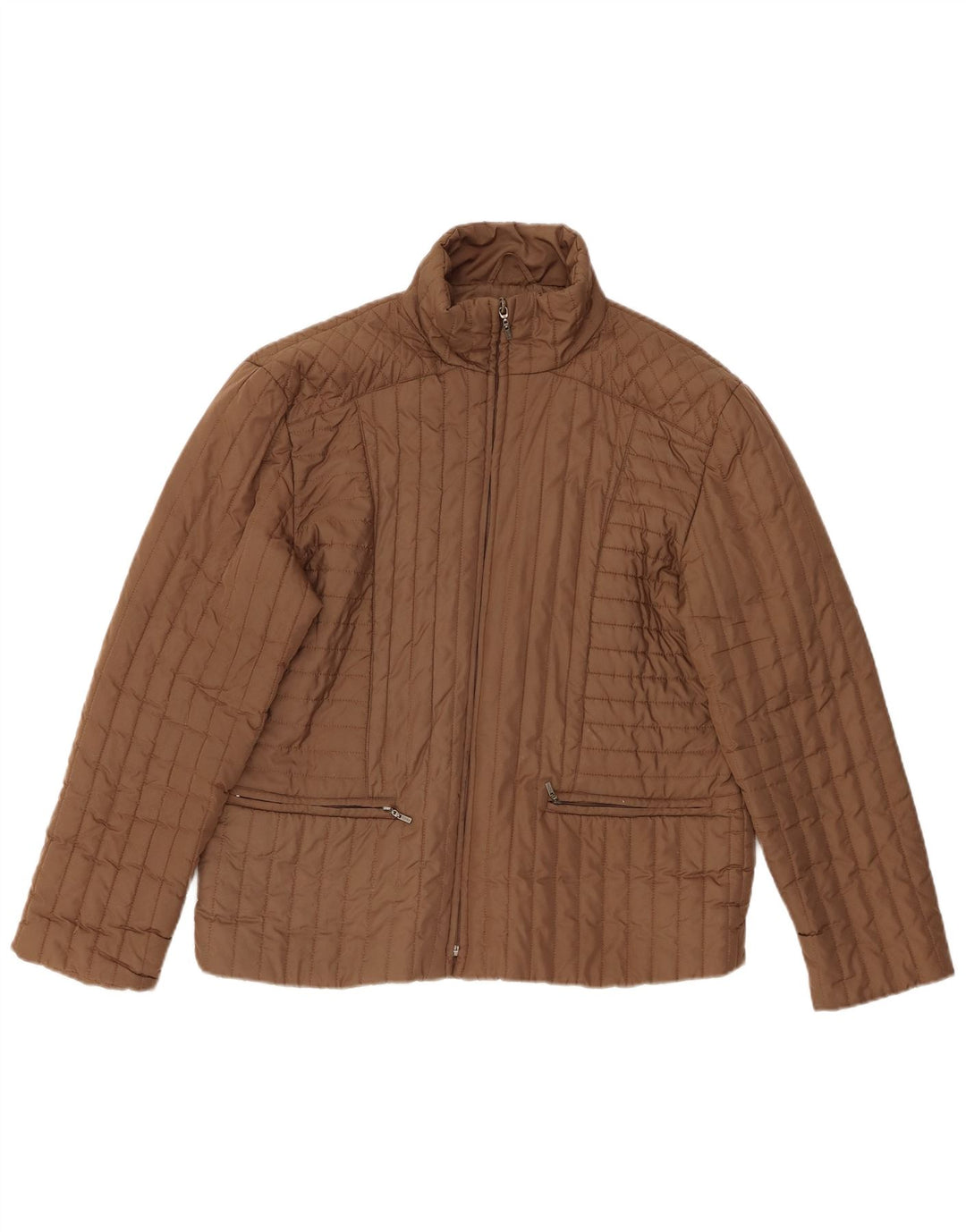 PACO Damen Wattierte Jacke UK 14 Mittelbraunes Polyester