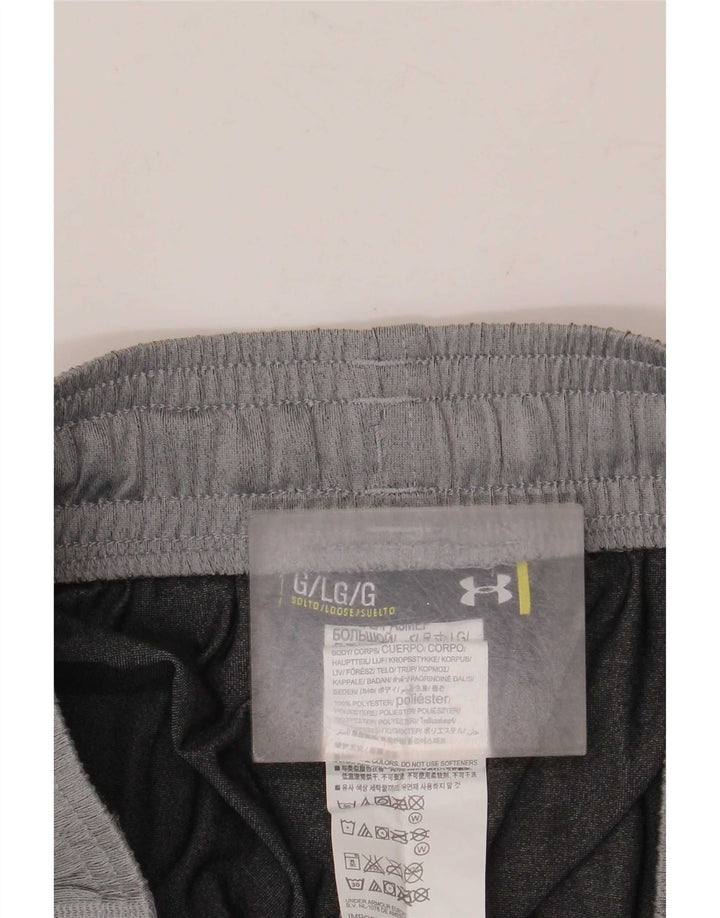 Under Armour Herren-Trainingshose, großes graues Colourblock-Polyester