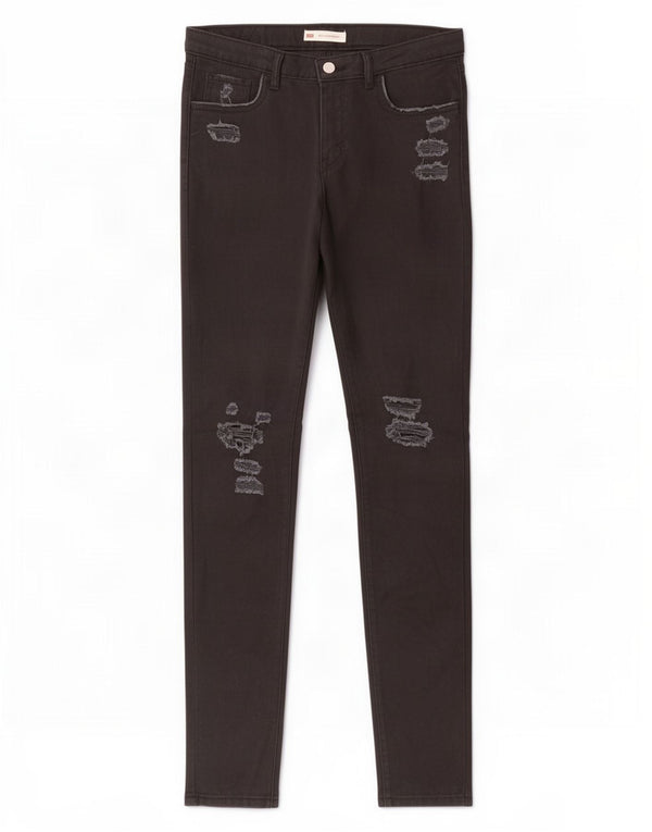 Levi's Jungen 710 Distressed Super Skinny Jeans 15–16 Jahre W30 L32 Schwarz