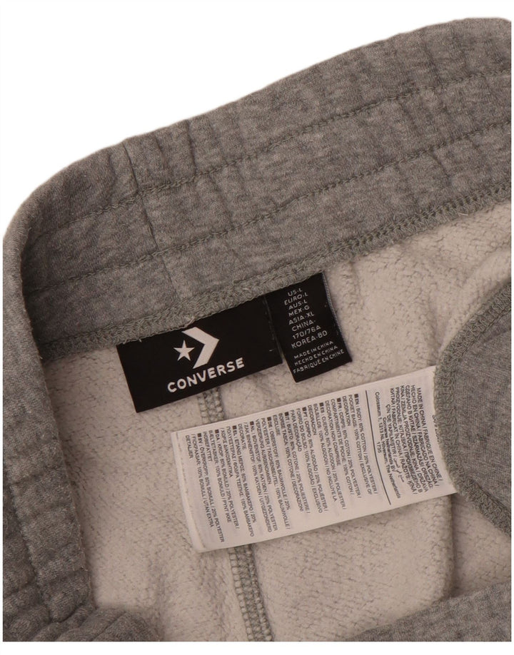Converse Herren-Trainingshose, Jogginghose, groß, graue Baumwolle