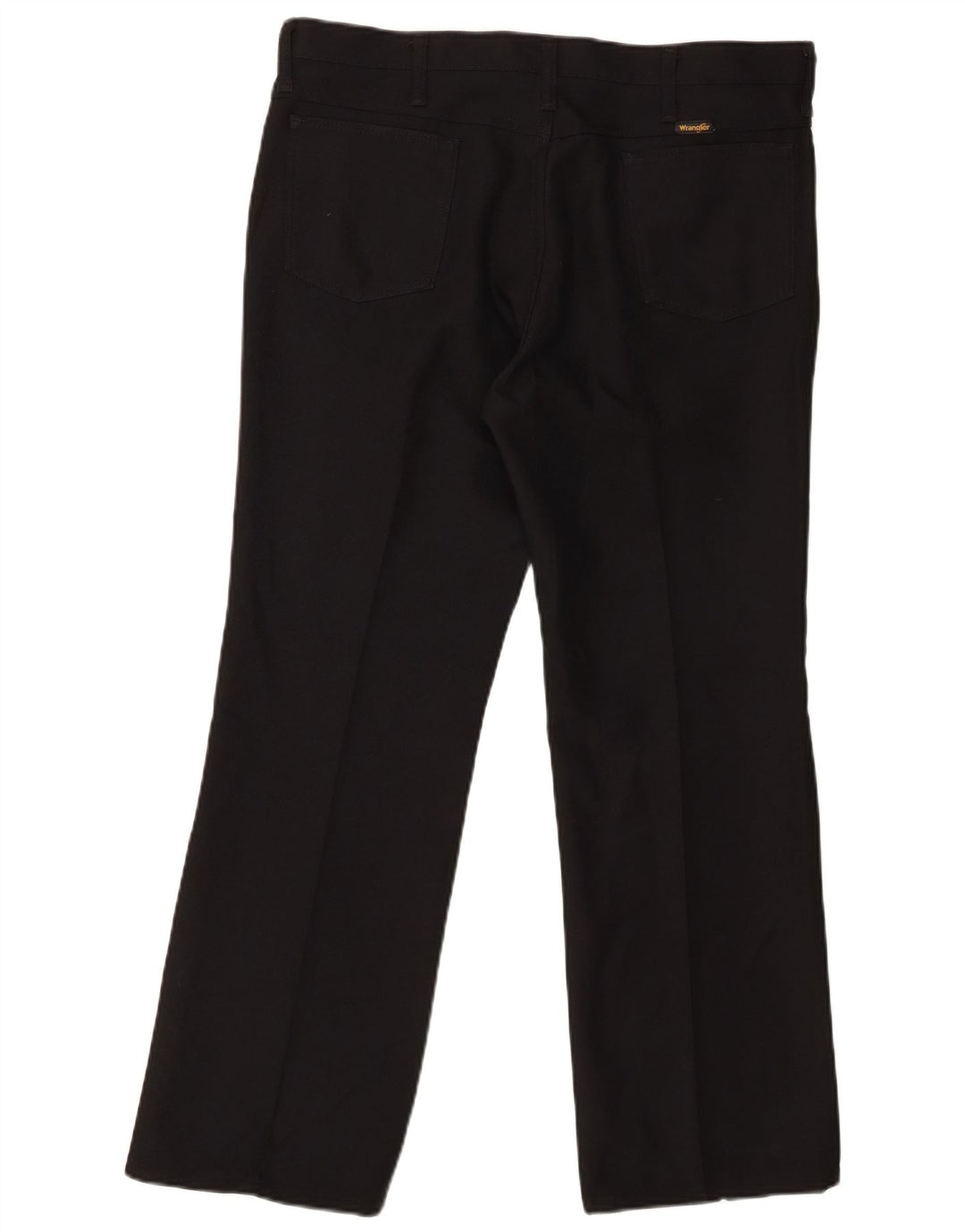 WRANGLER Mens Straight Casual Trousers W38 L30 Black Polyester