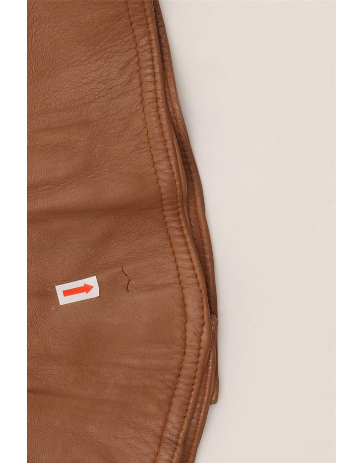 Vintage Damen Lederjacke UK 14 Mittelbraunes Leder