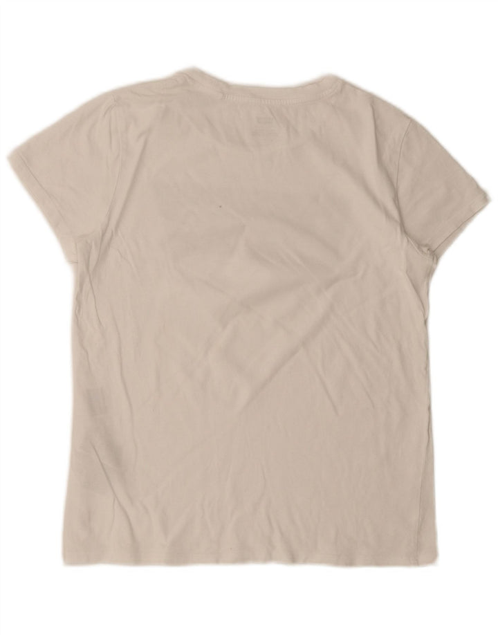 Levi's Damen-T-Shirt mit Grafik, UK 12, mittelweiße Baumwolle