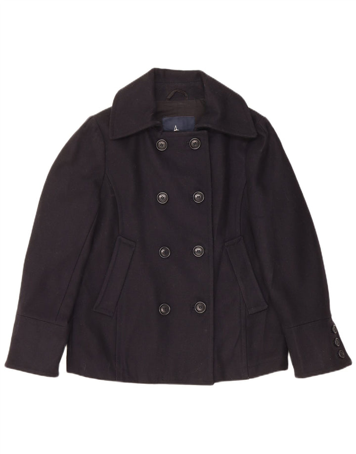 Marina Yachting Damen Pea Coat IT 44 Mittelschwarze Schurwolle