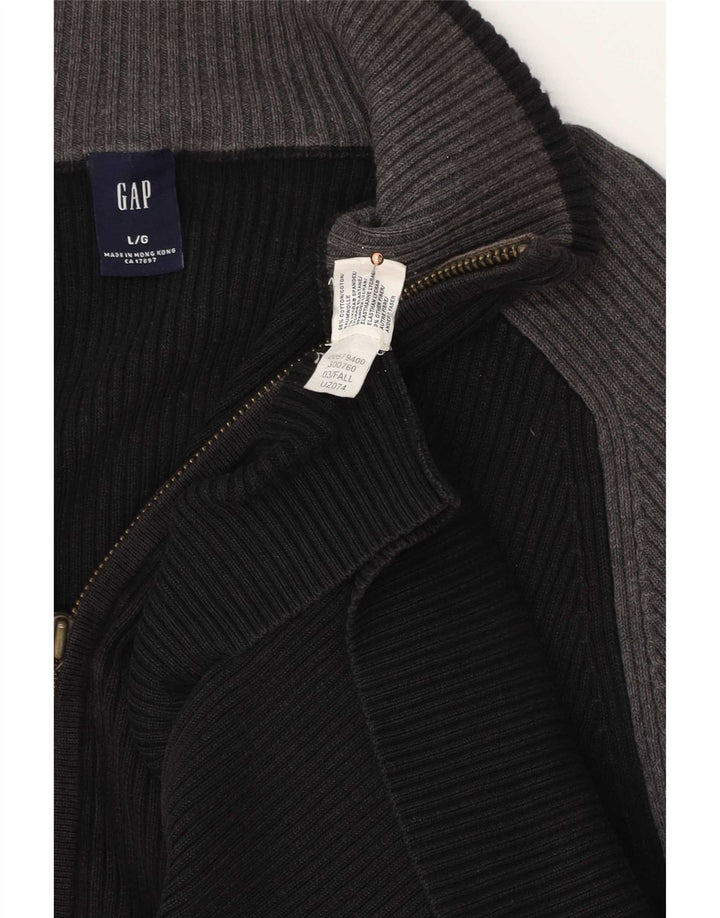 Gap Herren-Cardigan, Größe L, Schwarz, Colourblock-Baumwolle