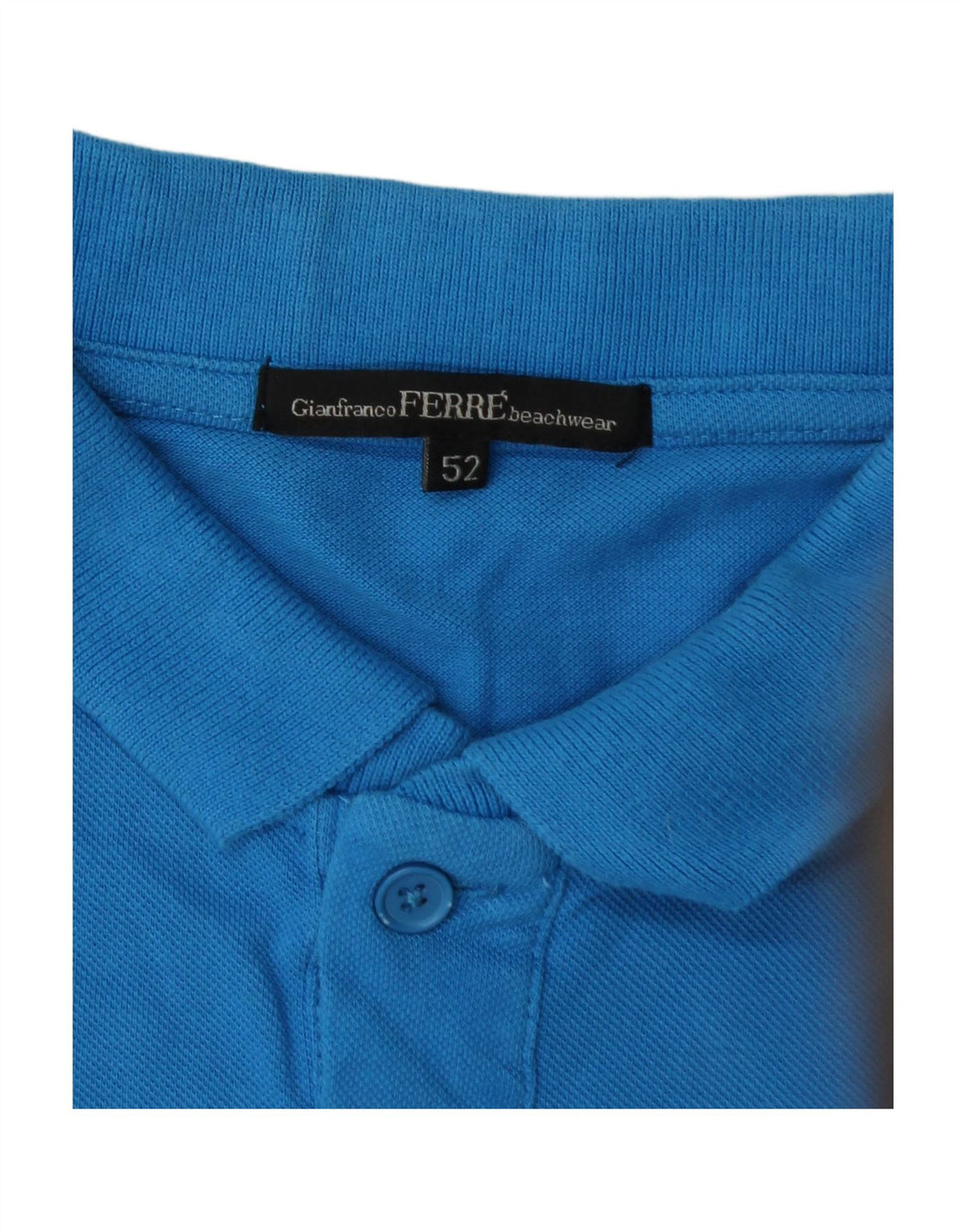 GIANFRANCO FERRE Mens Polo Shirt IT 52 Large Blue Cotton