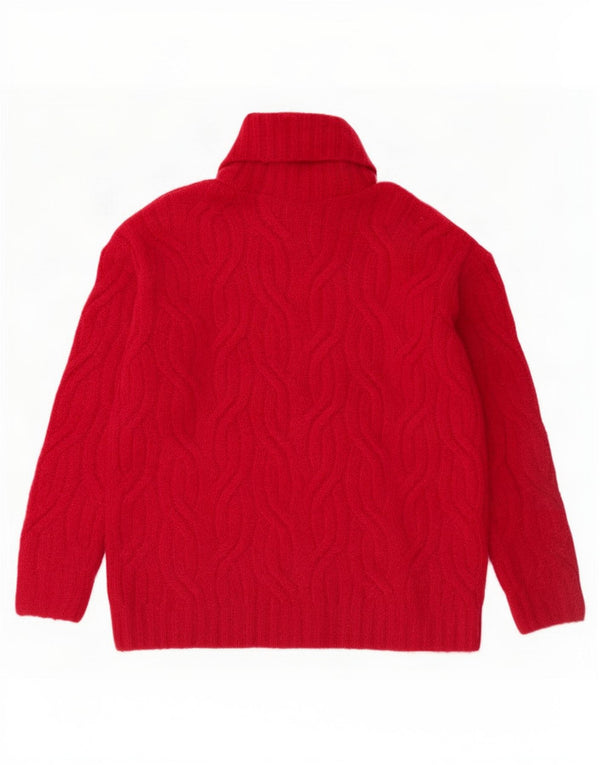 Marks & Spencer Damen-Pullover, übergroß, Rollkragenpullover, Gr. 6, XS, Rot