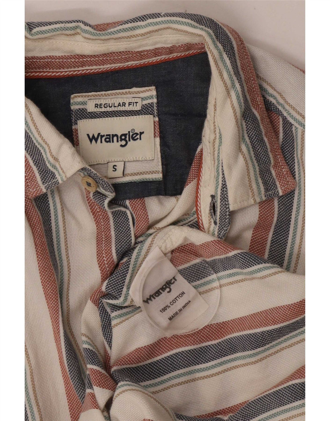 Wrangler Herren-Hemd in normaler Passform, klein, mehrfarbig, gestreift, aus Baumwolle