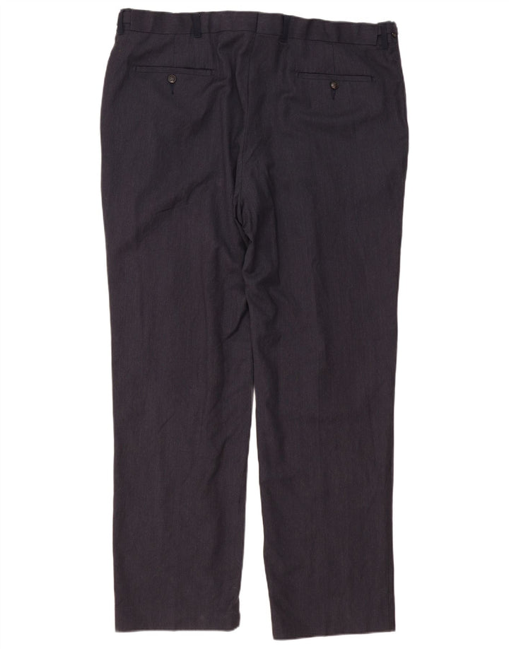 Marks & Spencer Herren-Anzughose in normaler Passform, W42 L33, marineblaue Wolle