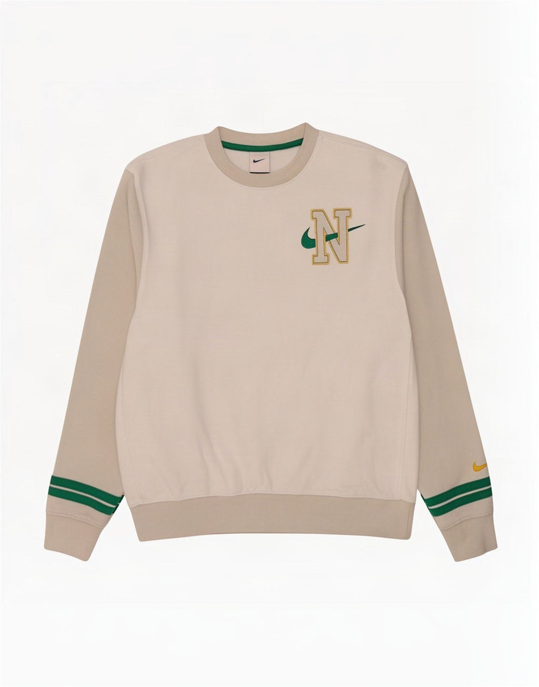 Nike Herren-Sweatshirt mit Grafik, mittelweiße Colourblock-Baumwolle