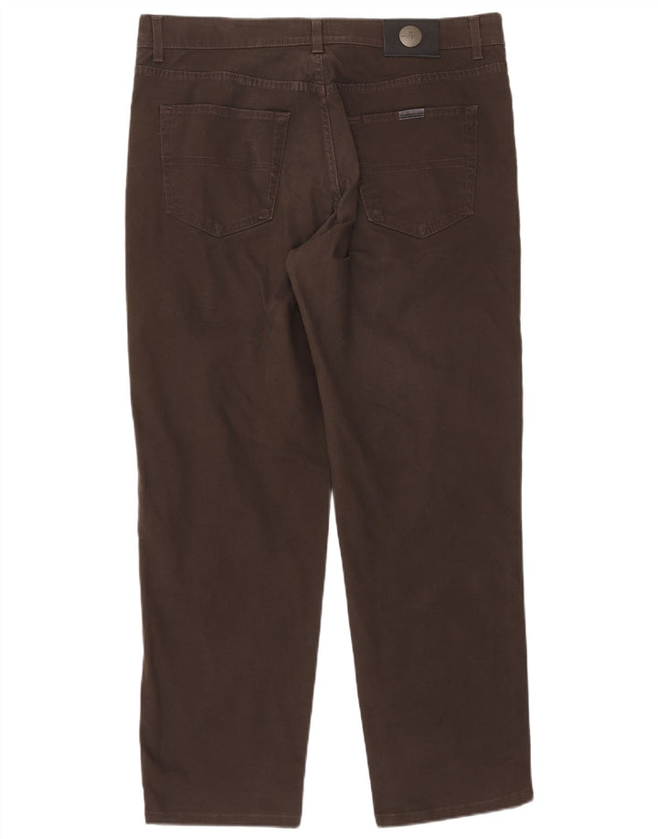 TRUSSARDI Herren Straight Jeans W40 L30 Braune Baumwolle
