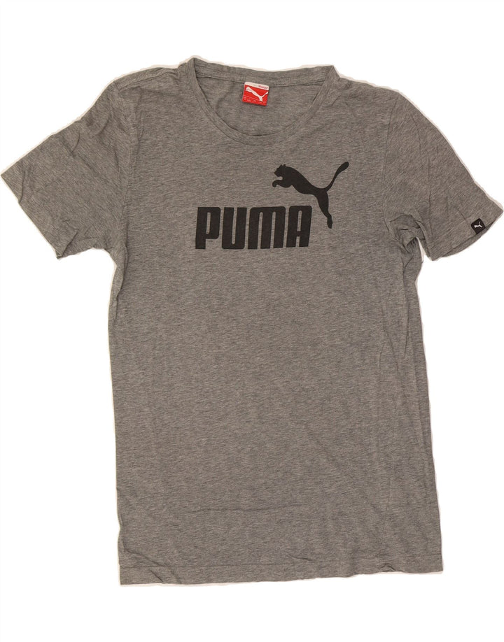 PUMA Mens Graphic T-Shirt Top Small Grey Cotton Vintage Puma and Second-Hand Puma from Messina Hembry 