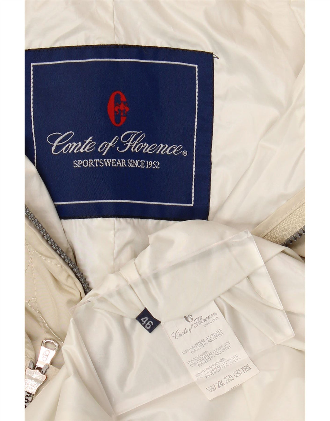 CONTE OF FLORENCE Damen Utility Jacke IT 46 Large Grau Polyester