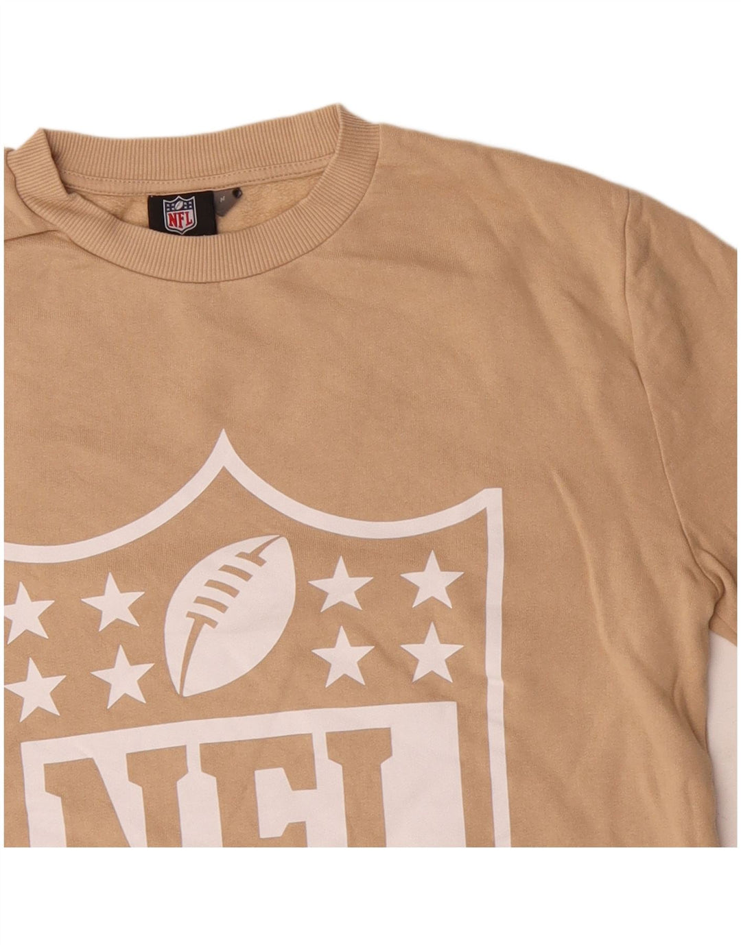 NFL Damen Grafik-Sweatshirt-Pullover, UK 14, mittelbeige Baumwolle