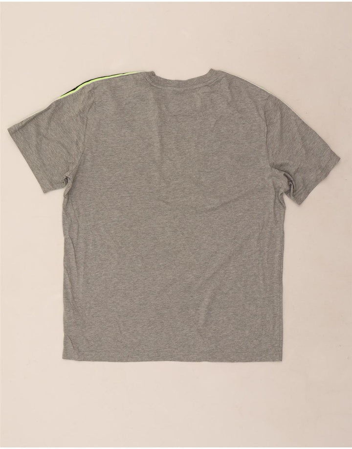 Nike Herren-T-Shirt mit Grafik, Größe L, Grau, Colourblock-Baumwolle