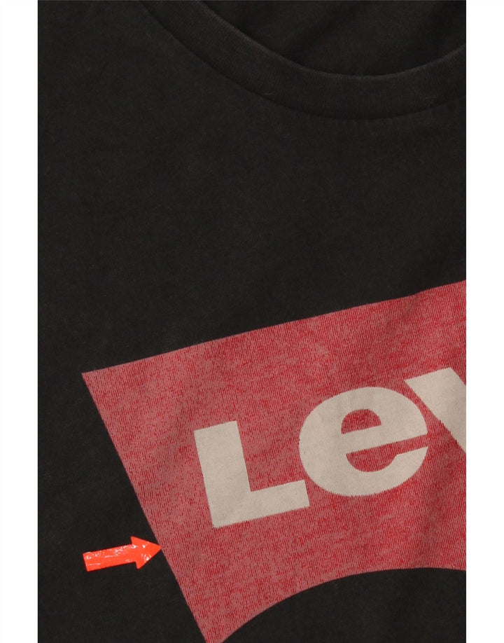 Levi's Herren-T-Shirt mit Grafik, XL, schwarze Baumwolle