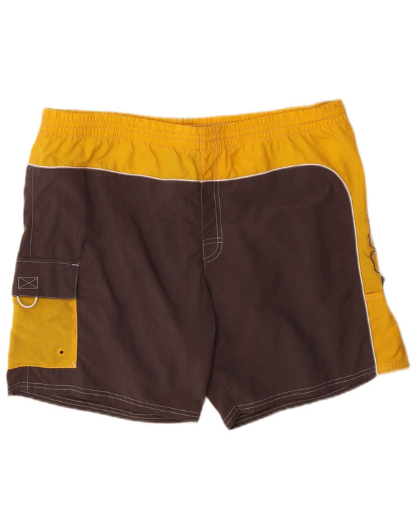 Fila Herren Badeshorts XL Gelb Colourblock Polyamid