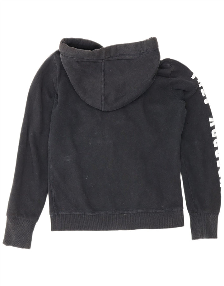 Superdry Herren-Kapuzenpullover mit grafischem Reißverschluss, mittelmarineblaue Baumwolle