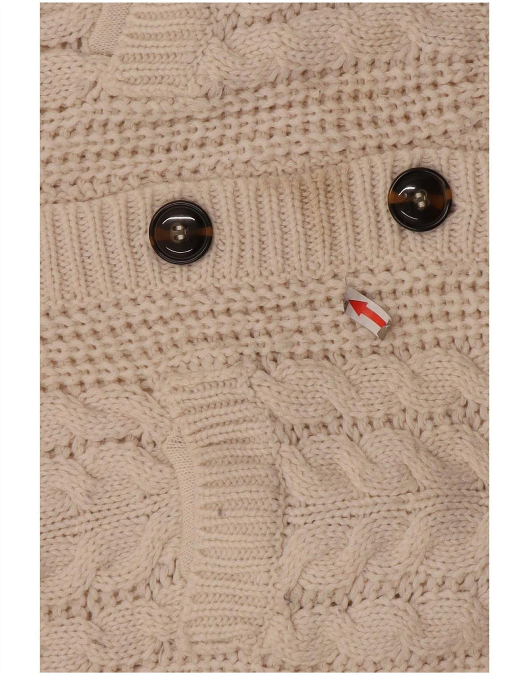 Zara Damen-Cardigan-Pullover UK 10 Small Weiß Acryl