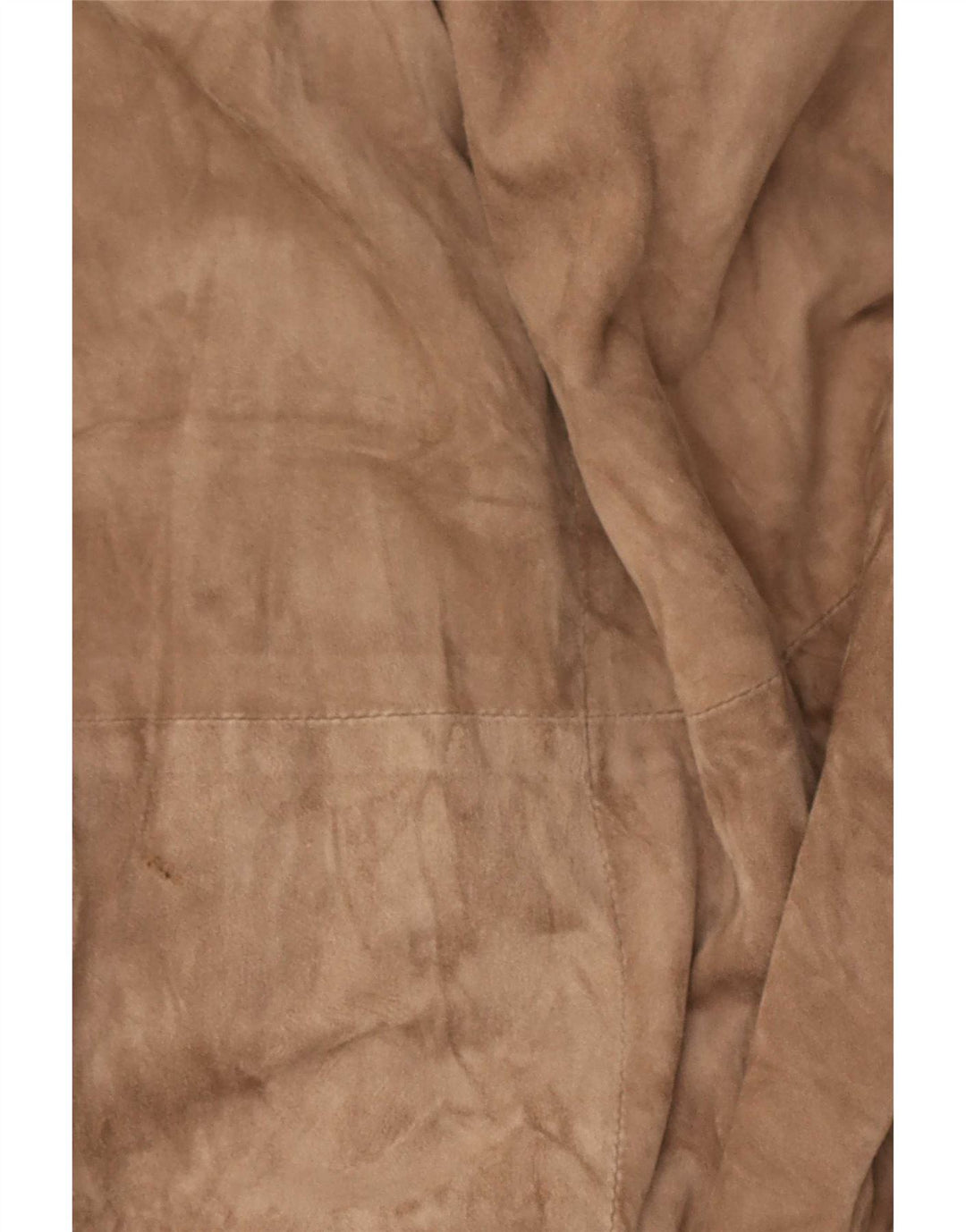 Vintage Damen Wildledermantel UK 14 Medium Beige Leder