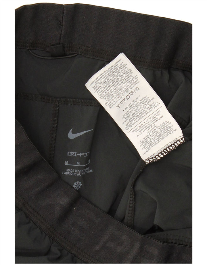 NIKE Womens Dri Fit Tracksuit Trousers Medium Black Polyester Sports