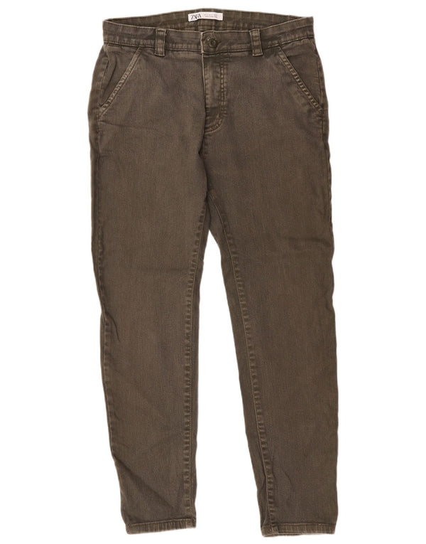 Zara Herren Tapered Jeans EU 42 Large W32 L28 Khaki