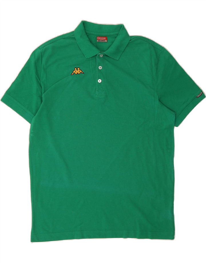 KAPPA Mens Polo Shirt 2XL Green Cotton Vintage Kappa and Second-Hand Kappa from Messina Hembry 