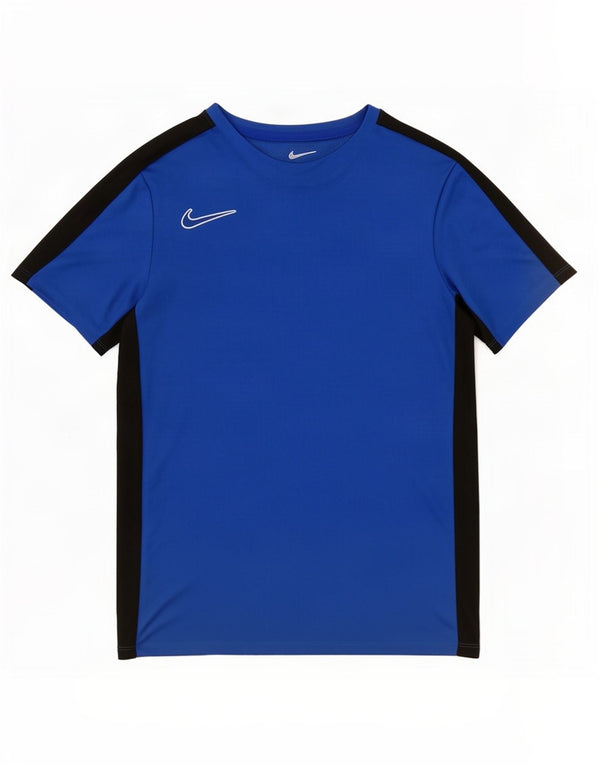 Nike Dri Fit T-Shirt für Jungen, 13–14 Jahre, XL, blaues Farbblock-Polyester