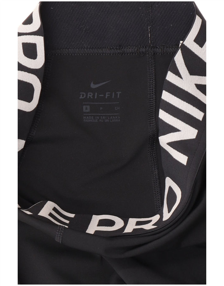 Nike Damen Dri Fit Graphic Capri Leggings UK 10 Small Schwarz