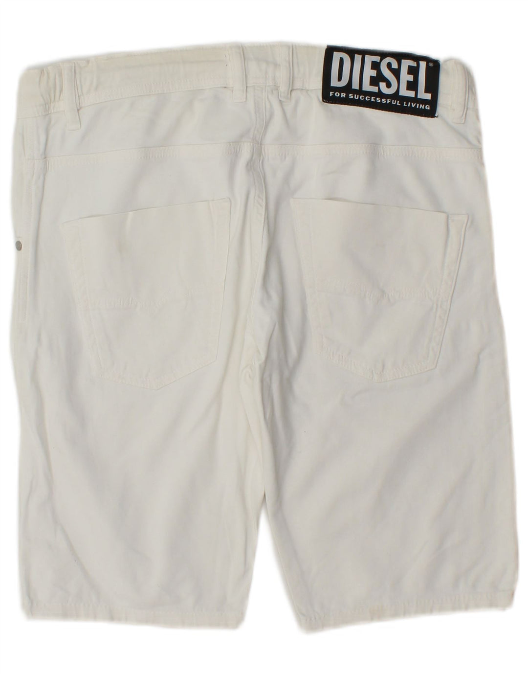 Diesel Damen Casual Shorts UK 14 Large W34 Weiß