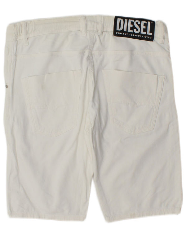 Diesel Damen Casual Shorts UK 14 Large W34 Weiß
