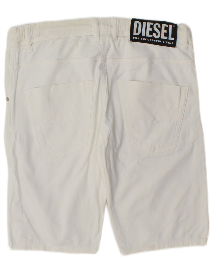 Diesel Damen Casual Shorts UK 14 Large W34 Weiß