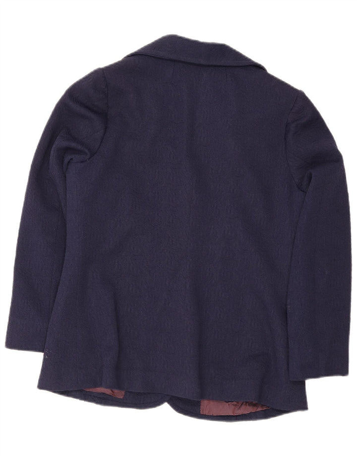 Vintage Damen 3-Knopf-Blazerjacke UK 14 Medium Navy Blue