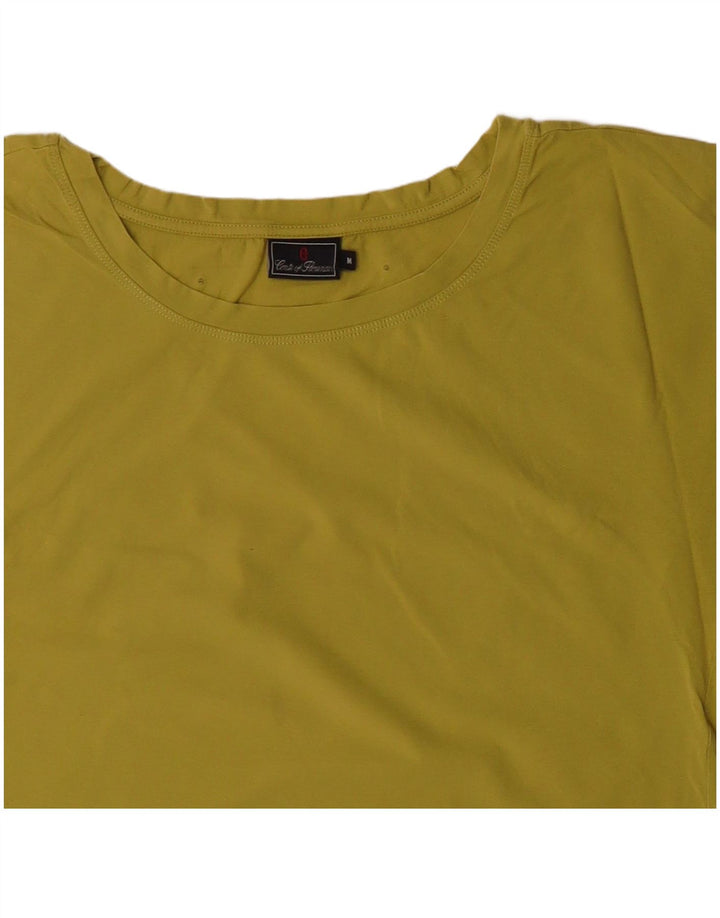 CONTE OF FLORENCE Damen T-Shirt Top UK 14 Medium Khaki Baumwolle