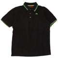 Kappa Herren-Poloshirt, klein, schwarz, gestreift, Baumwolle