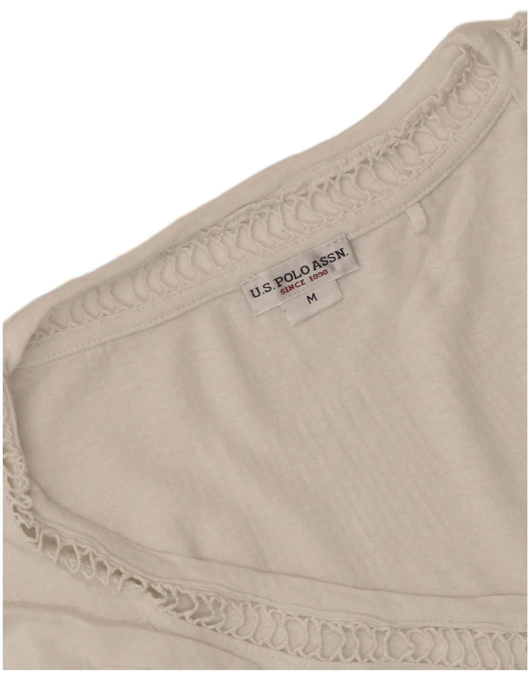 U.S. Polo Assn. Damen T-Shirt Top UK 14 Medium Weiß