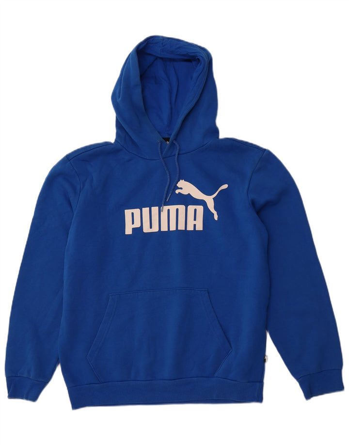 PUMA Herren Graphic Hoodie Pullover mittelblaue Baumwolle