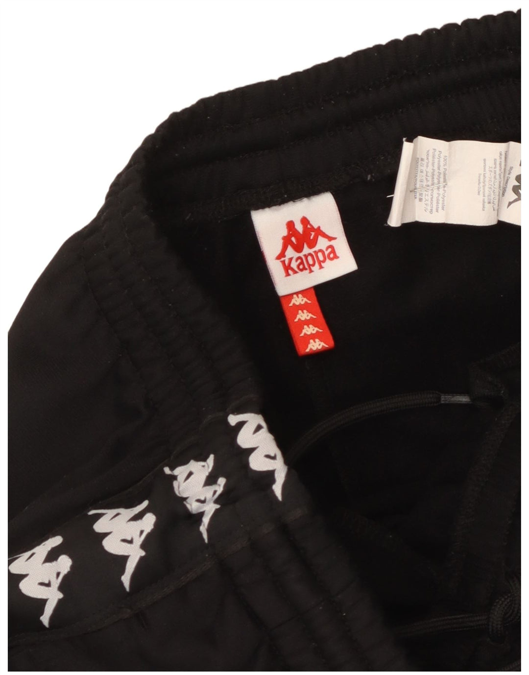 Kappa Herren-Trainingshose mit Grafik, mittelschwarz, Polyester